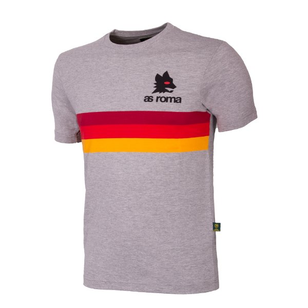 COPA Football - AS Roma Stripes T-Shirt - Grey